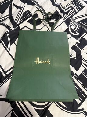 Harrods Dark Green shopping Bag